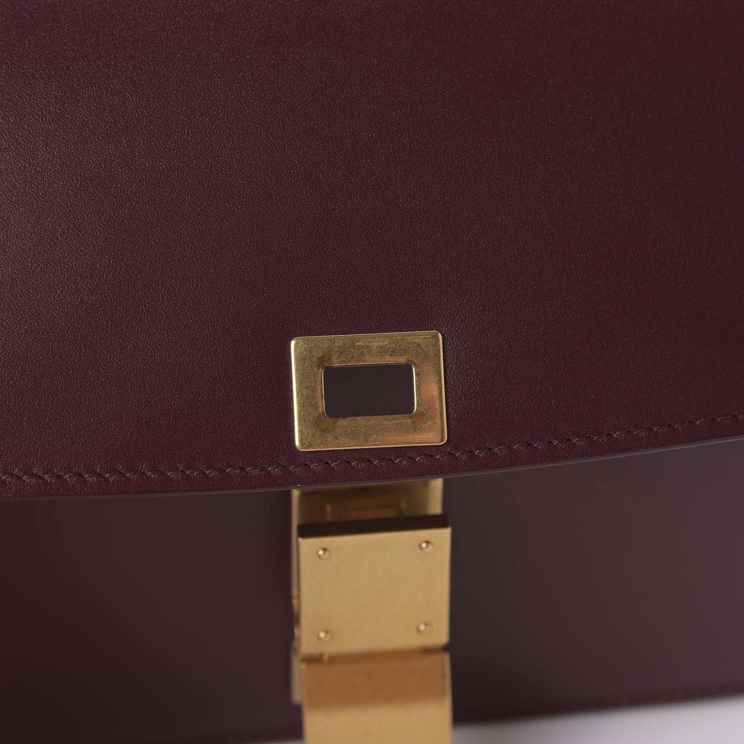 Celine Box Calfskin Small Classic Box Flap Bag Burgundy 11 of 11