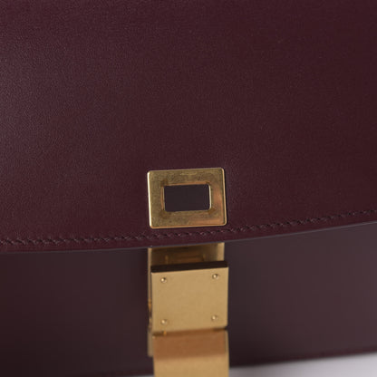 Celine Box Calfskin Small Classic Box Flap Bag Burgundy 11 of 11