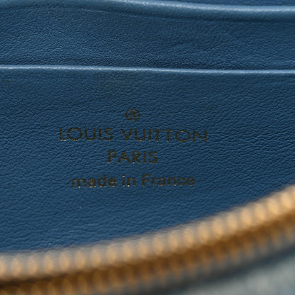 Louis Vuitton Embroidered Monogram Denim New Wave Chain Pochette Blue 7 of 12