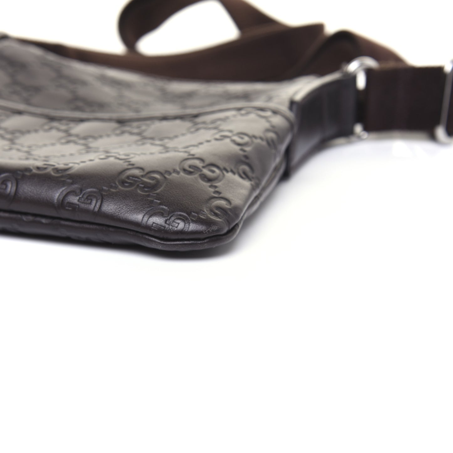 Guccissima Mini Messenger Bag Dark Brown