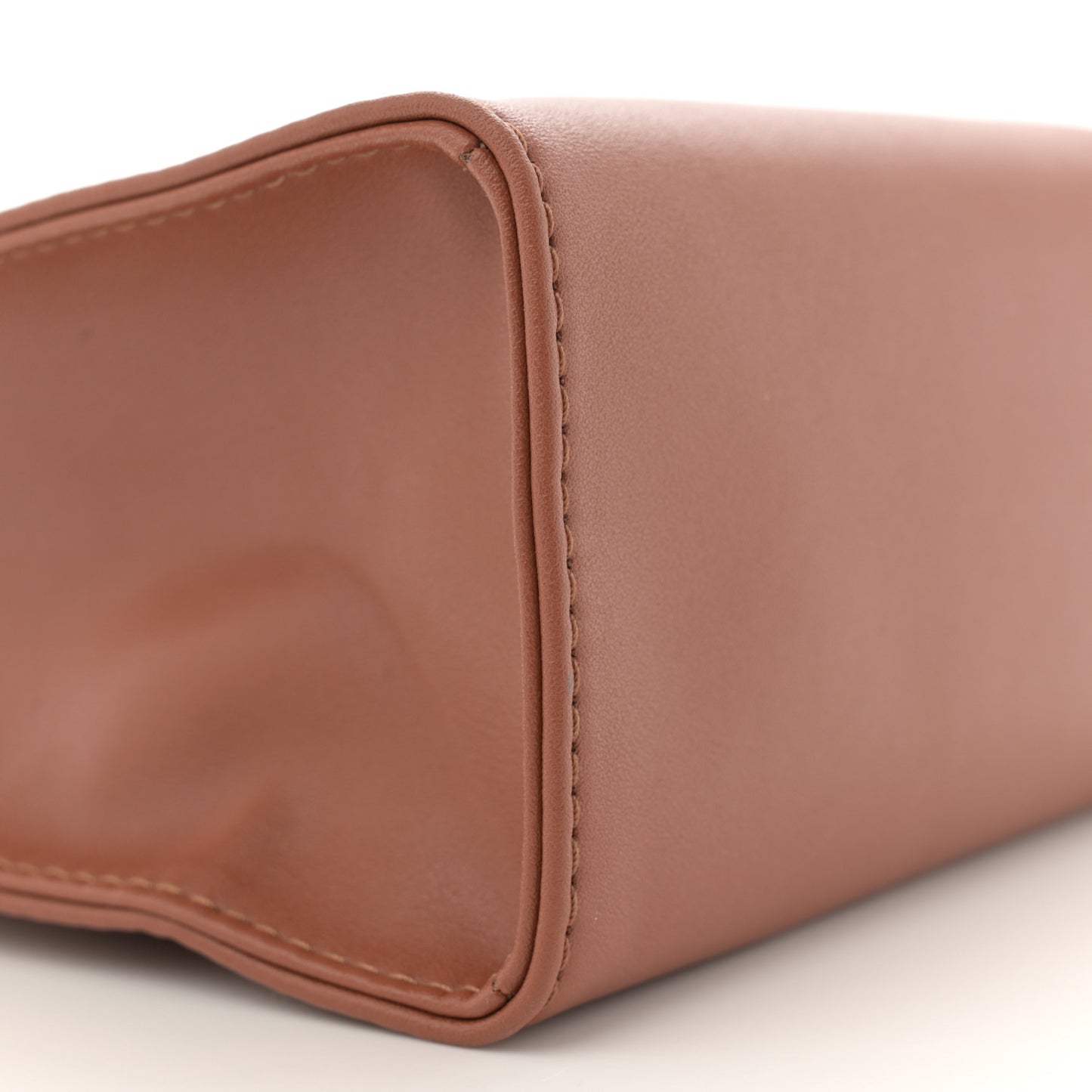 Vegan Leather Small Shopping Bag Tan