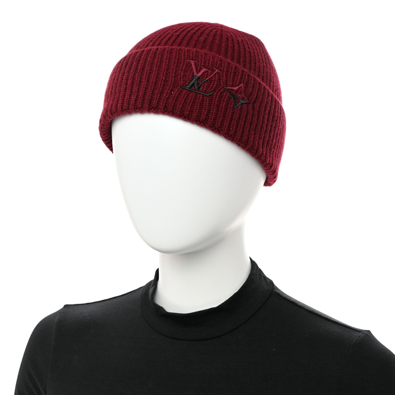 Louis Vuitton Cashmere LV Dual Beanie Bordeaux 2 of 7