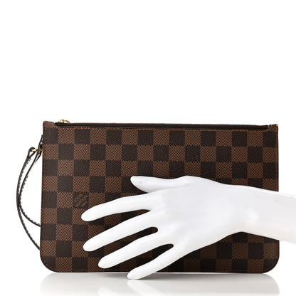 Louis Vuitton Damier Ebene Neverfull MM GM Pochette 2 of 13