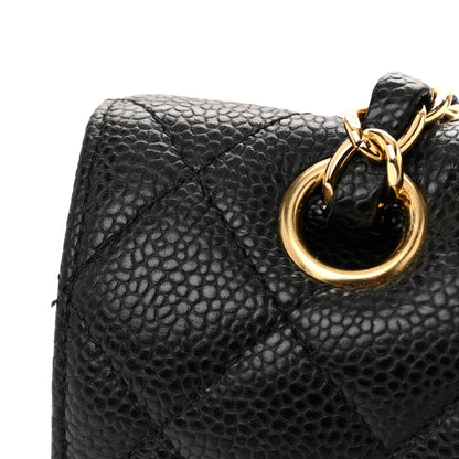 Chanel Caviar Quilted Medium Double Flap Black 12 of 16