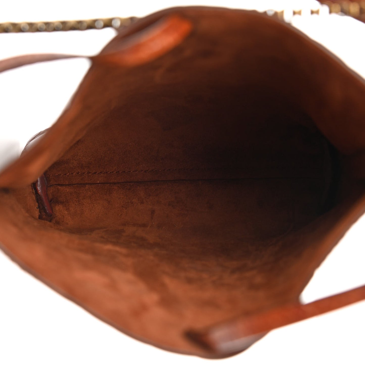 Crocodile Embossed Mini Suzanne Hobo Vintage Brown