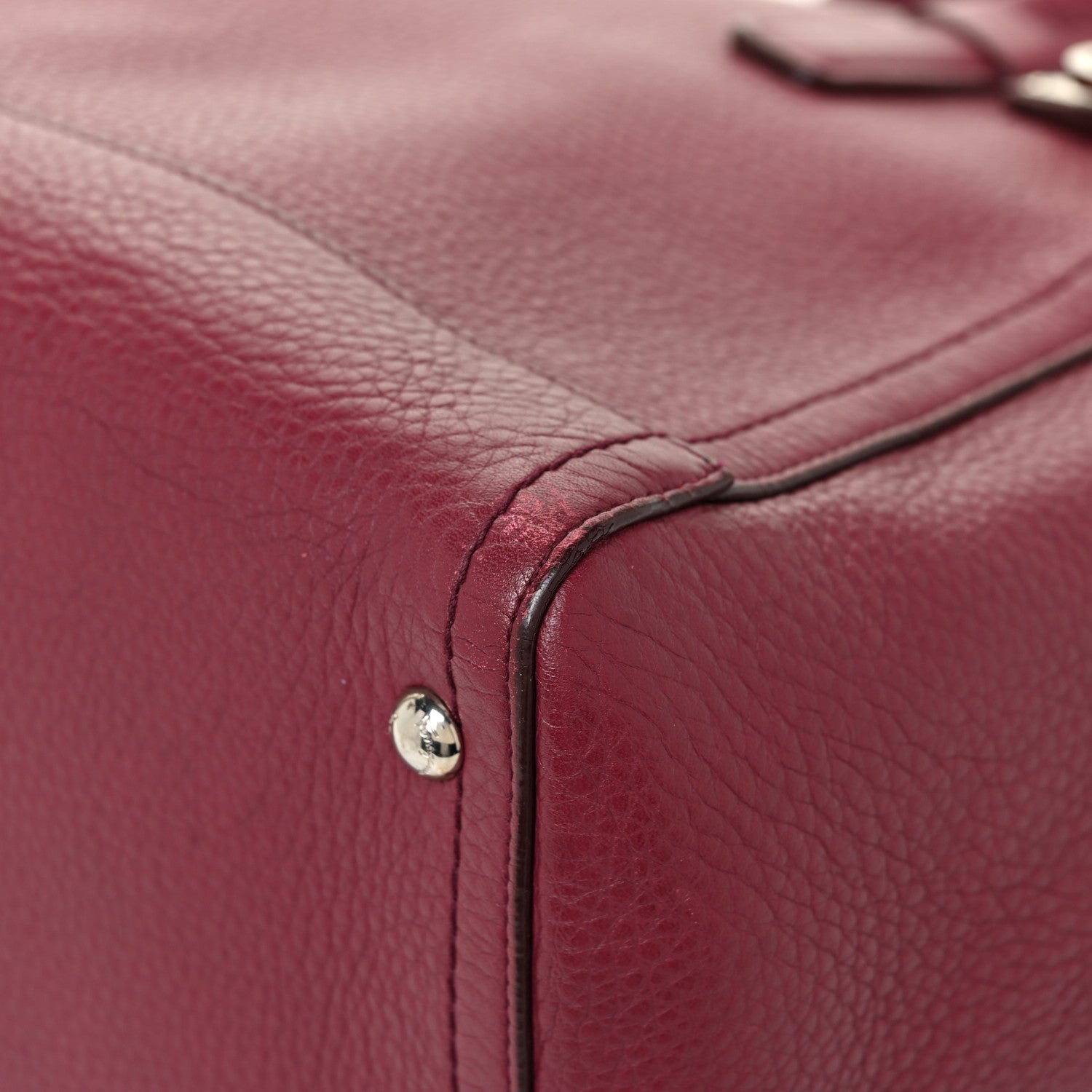 Salvatore Ferragamo Calfskin Medium Verve Double Zip Tote Burgundy 11 of 15