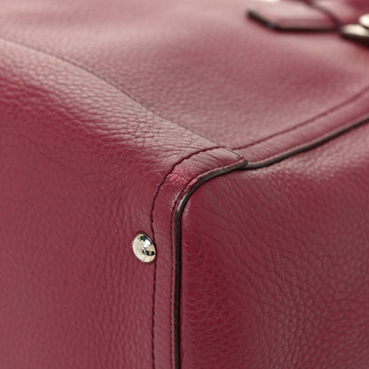 Salvatore Ferragamo Calfskin Medium Verve Double Zip Tote Burgundy 11 of 15