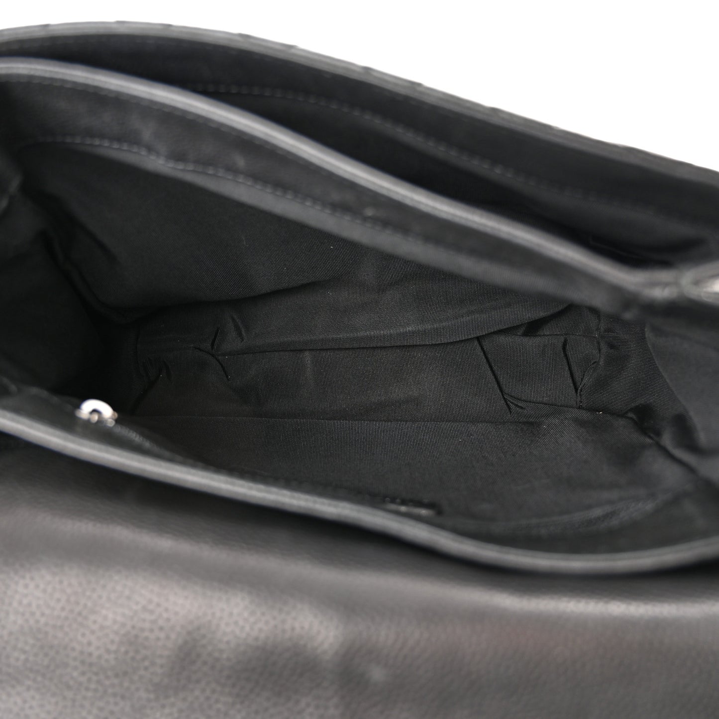 Caviar Quilted Medium Rock In Rome Single Flap Black