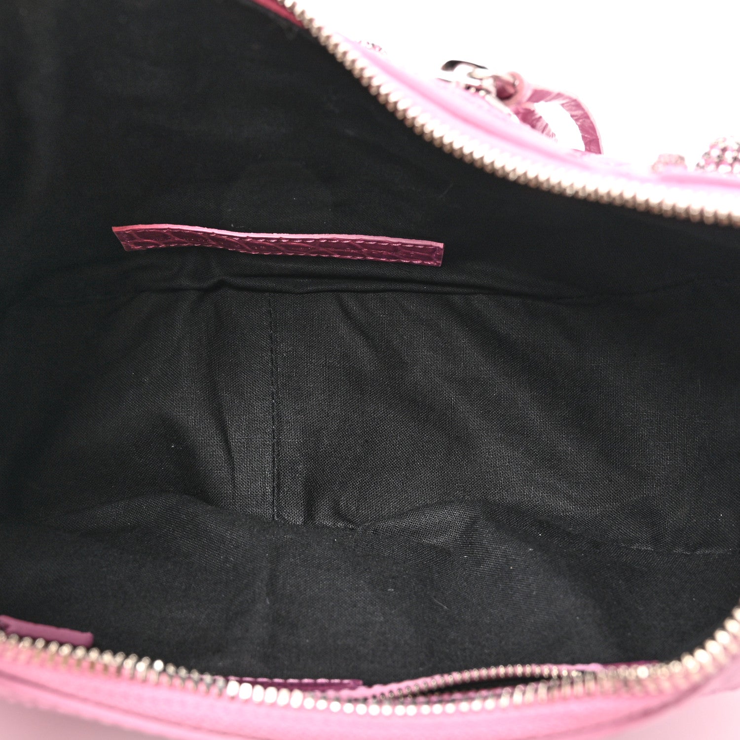 Balenciaga Metallic Extra Supple Calfskin Crystal Crocodile Embossed Small Le Cagole Shoulder Bag Pink 5 of 12