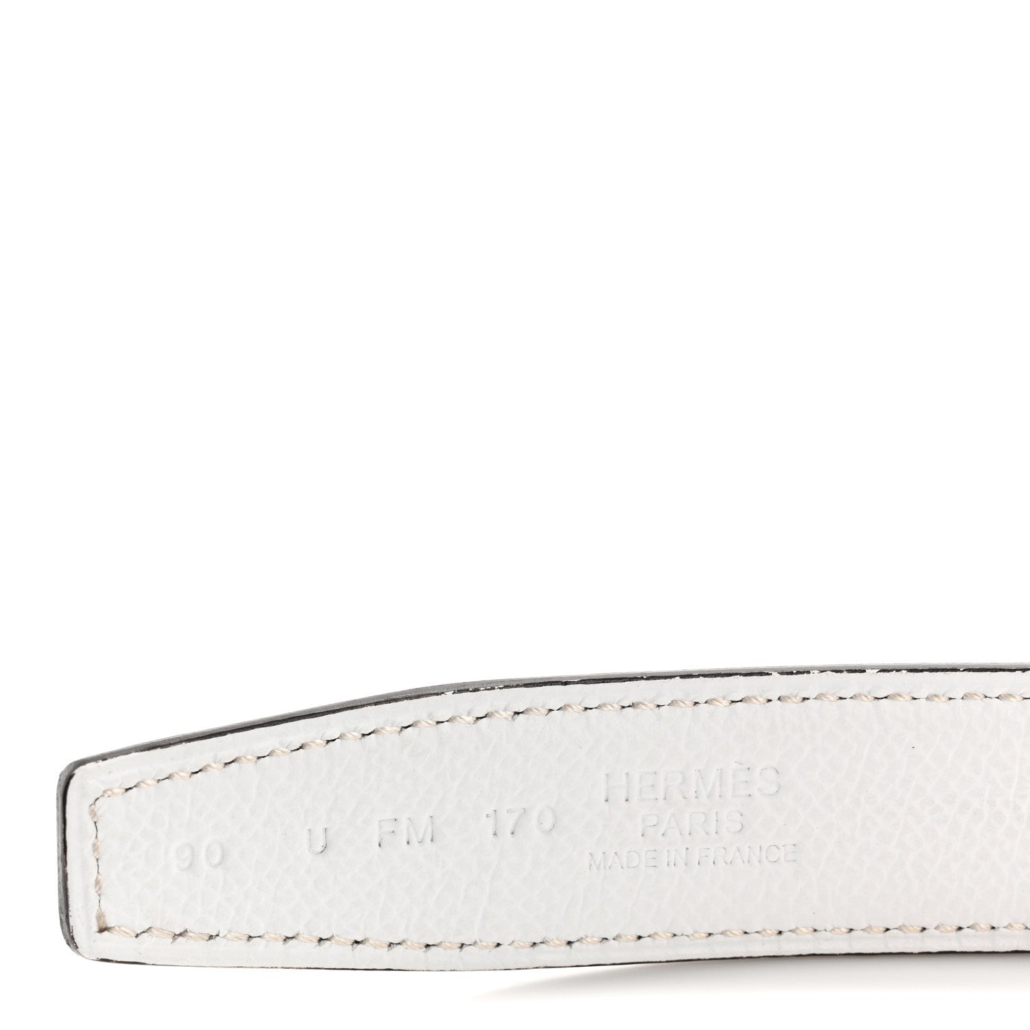 Hermes Swift Epsom 24mm Belt Strap 90 36  Etoupe White 5 of 6