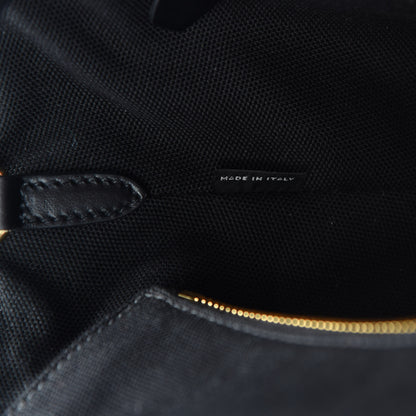 Prada Wicker Canvas Shoulder Bag Naturale Black 6 of 16