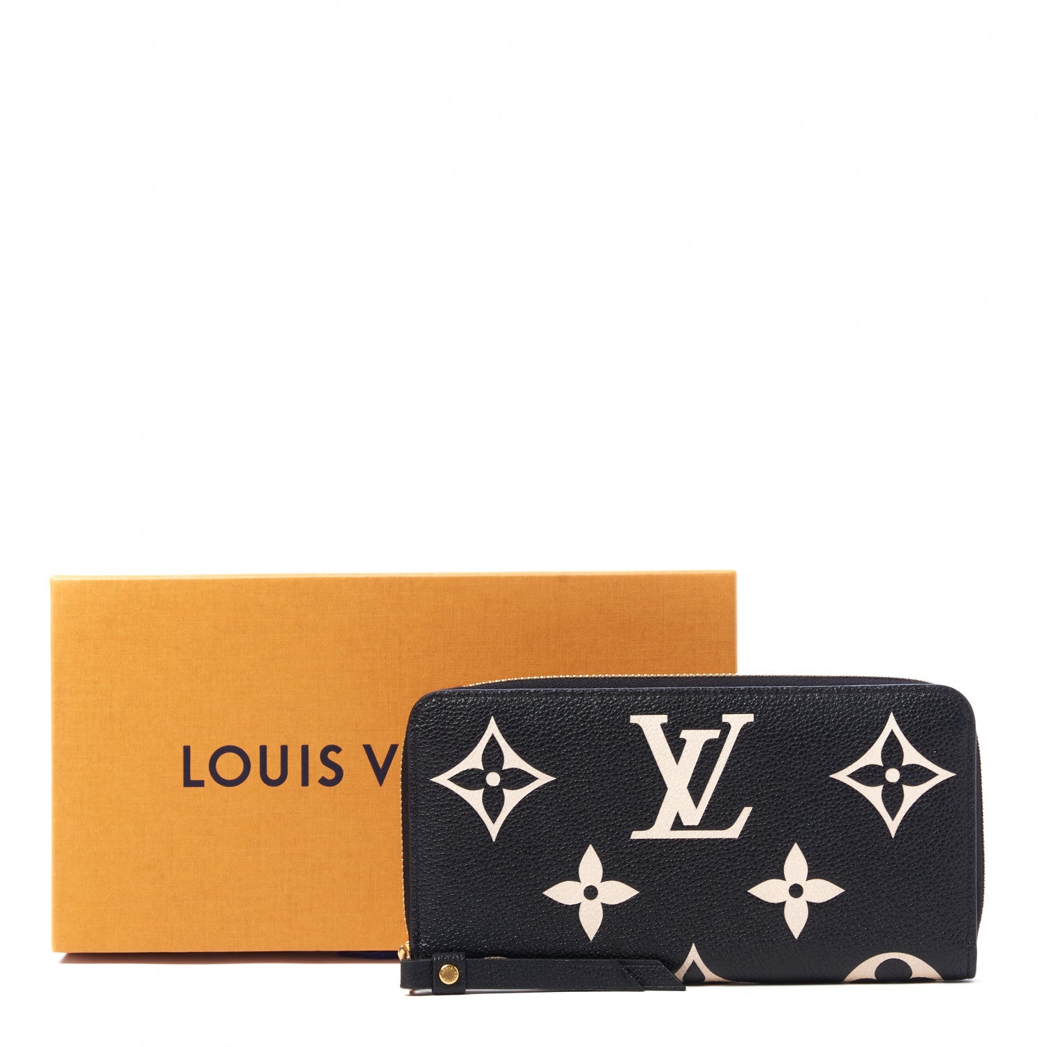 Louis Vuitton Empreinte Monogram Giant Zippy Wallet Black Beige 8 of 8