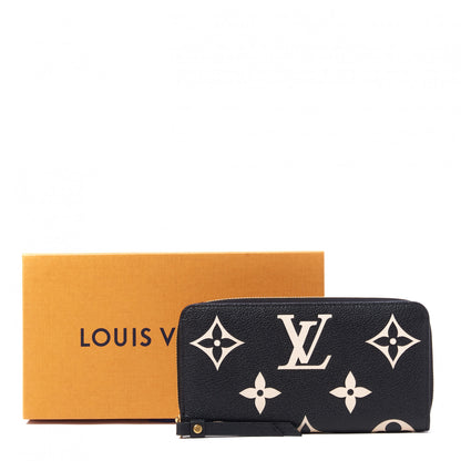 Louis Vuitton Empreinte Monogram Giant Zippy Wallet Black Beige 8 of 8
