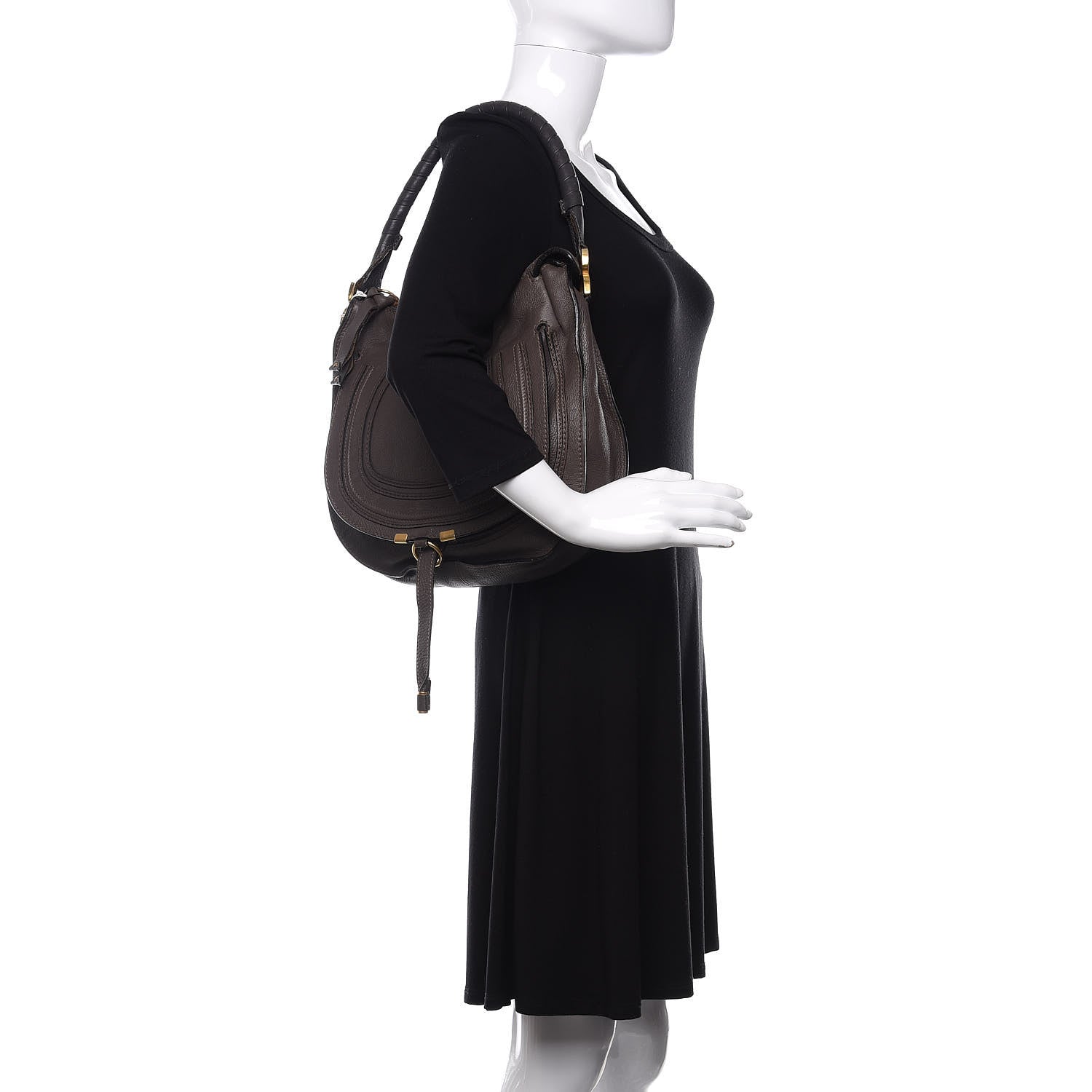 Chloe Calfskin Medium Marcie Hobo Ash 3 of 17