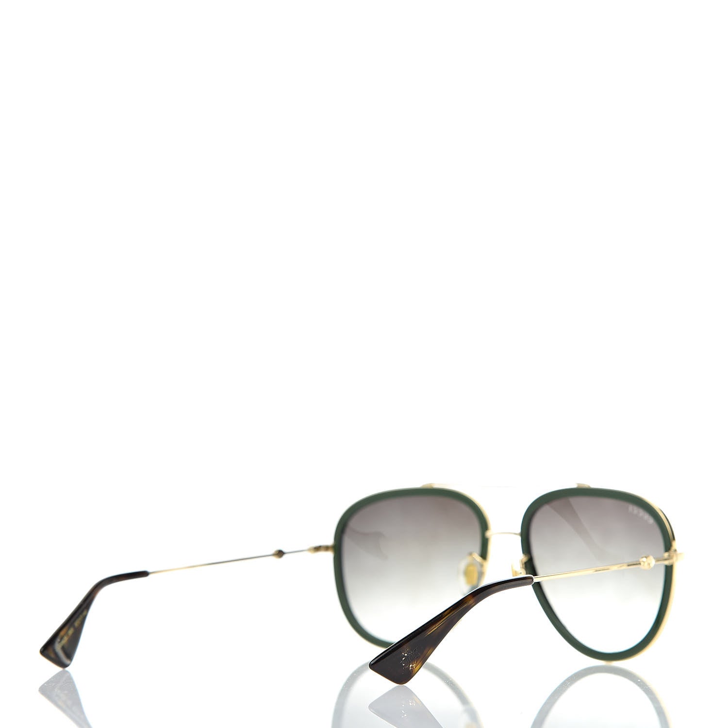 Gucci Web Aviator Sunglasses GG0062S Green Red 4 of 8