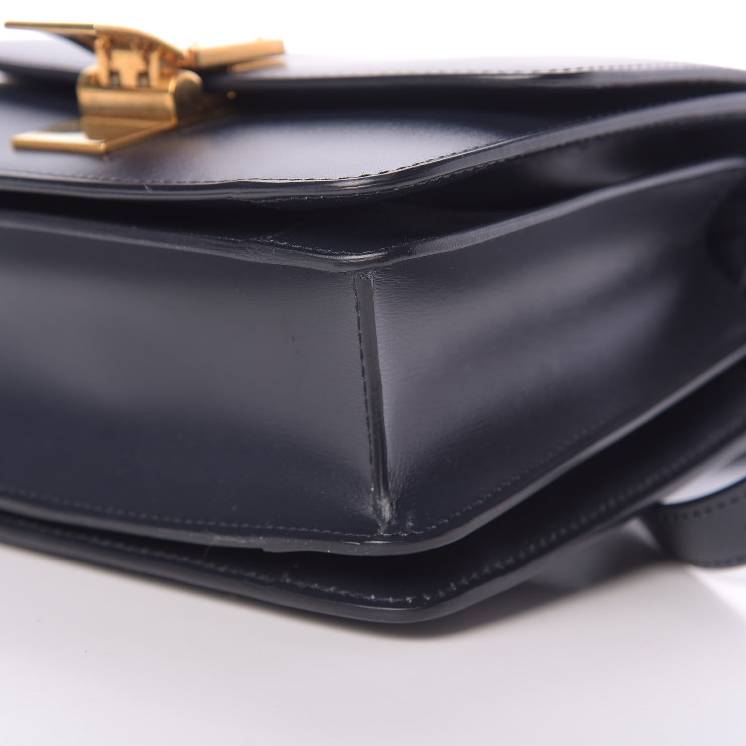 Celine Box Calfskin Small Classic Box Flap Bag Navy Blue 10 of 11