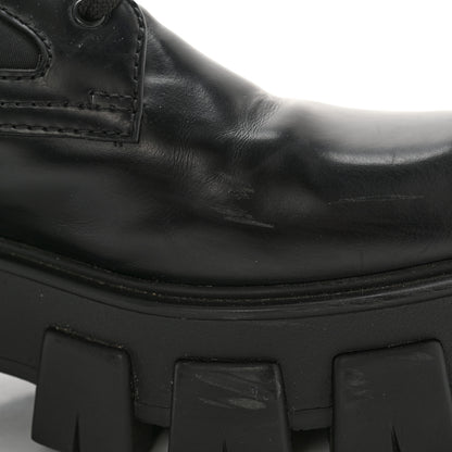 Prada Spazzolato Rois Nylon Metal Triangle Logo Monolith Pouch Pocket 55mm Boots 39 Black 11 of 12