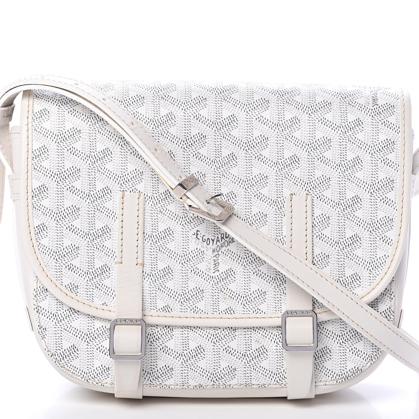 Goyardine Belvedere PM Messenger Bag White