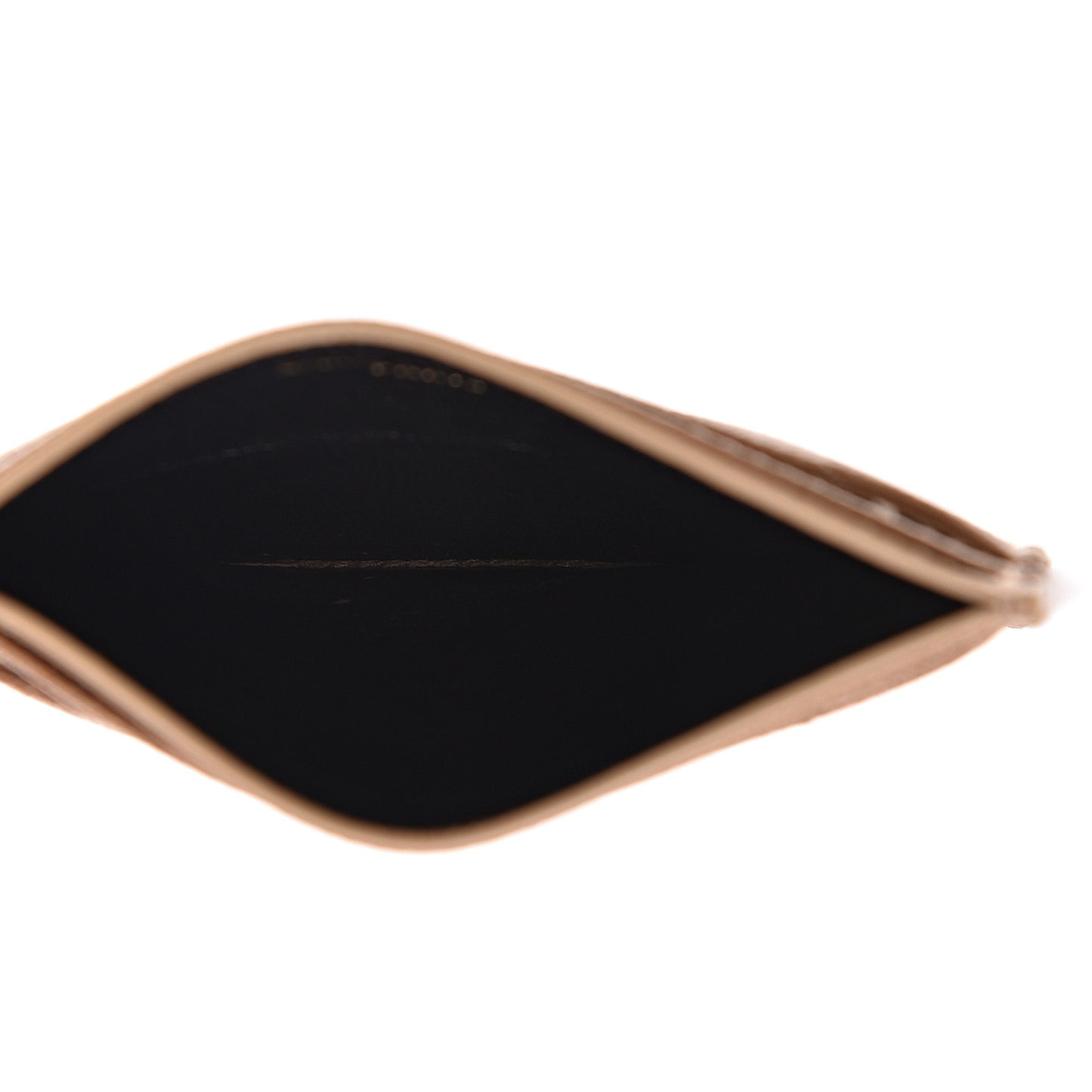 Grain De Poudre Matelasse Chevron Monogram Credit Card Case Cork