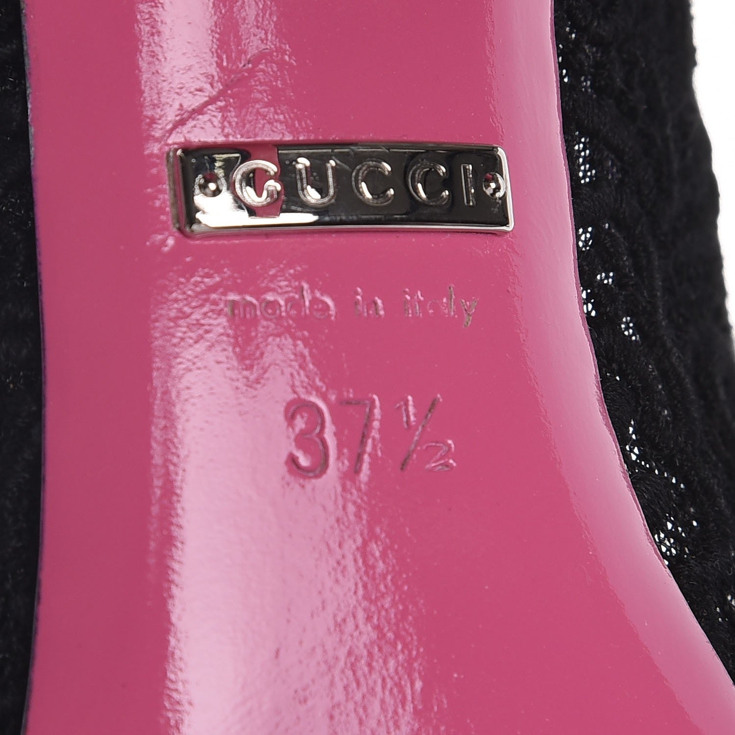 Gucci Lace Pizzo Venice Pumps 37.5 Black 6 of 8
