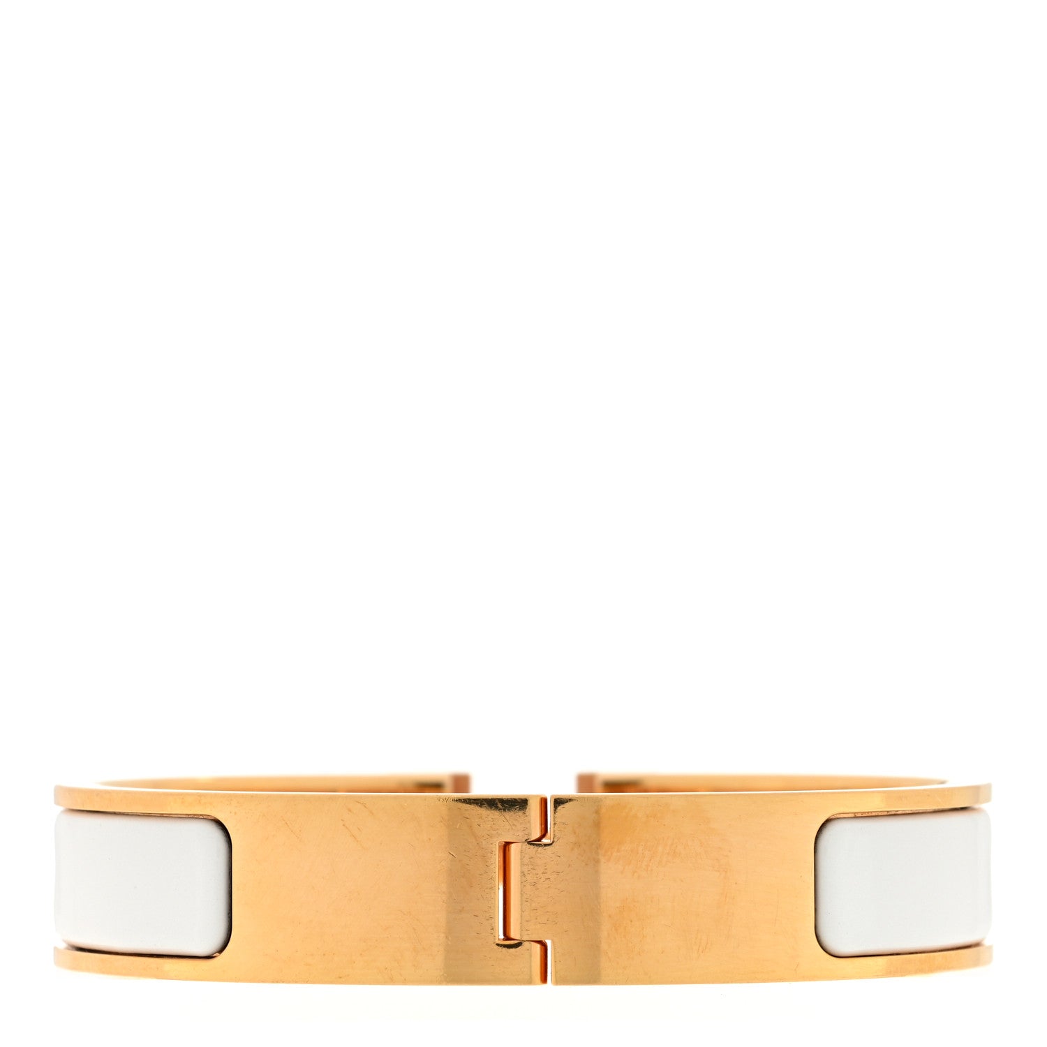 Hermes Enamel Narrow Clic Clac H Bracelet PM White 2 of 3