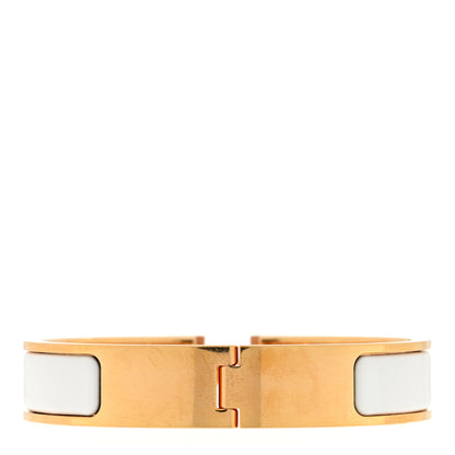 Hermes Enamel Narrow Clic Clac H Bracelet PM White 2 of 3