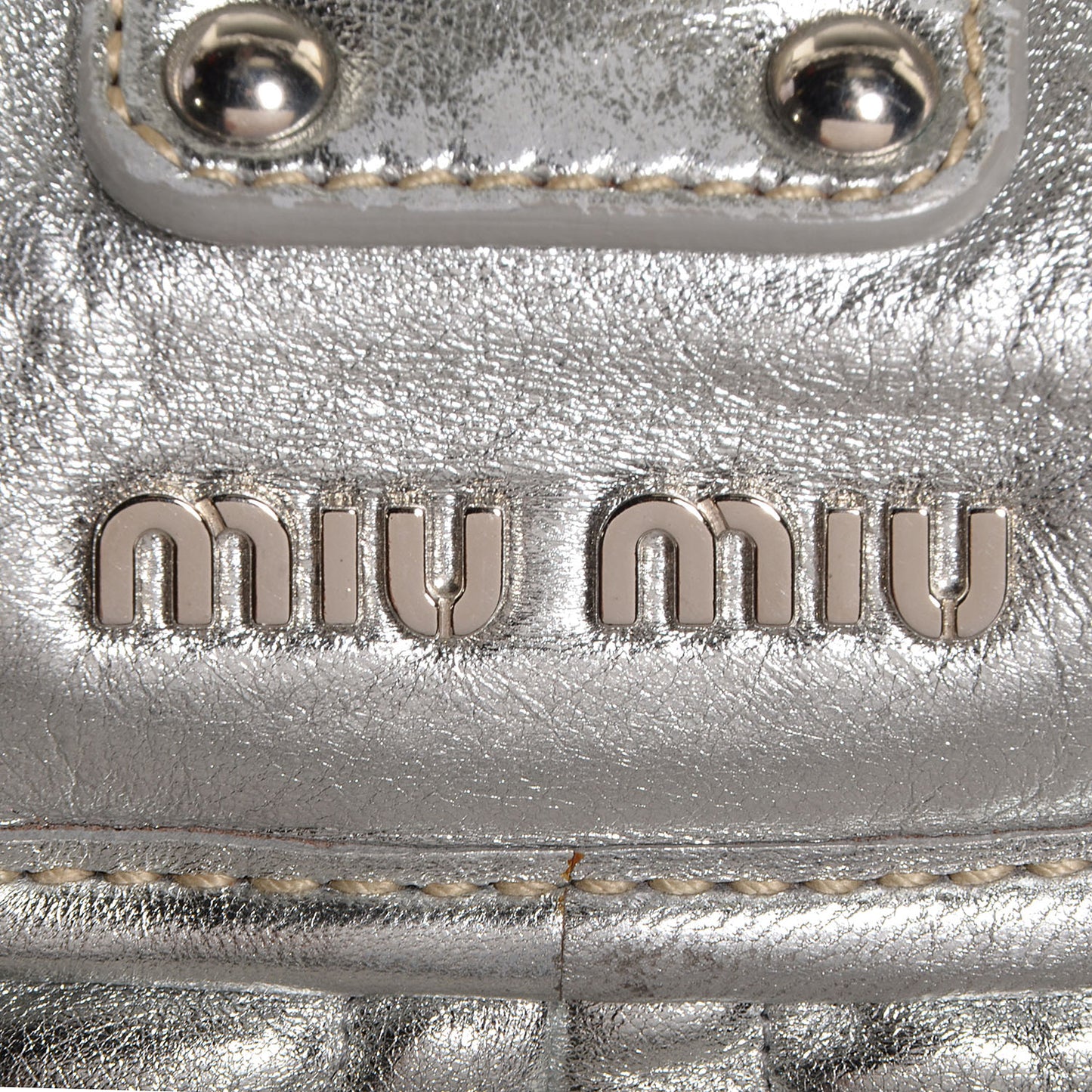 Leather Matelasse Coffer Silver