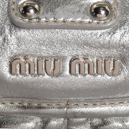 Miu Miu Leather Matelasse Coffer Silver 10 of 10