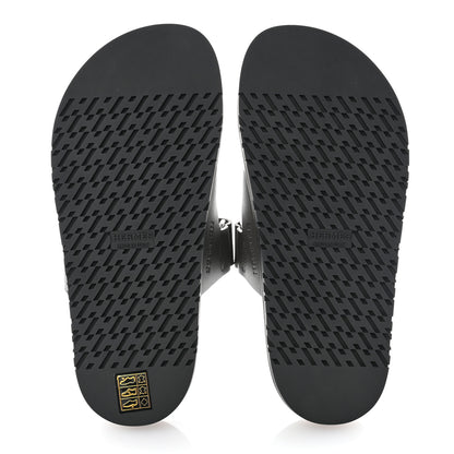 Hermes Calfskin Womens Chypre Sandals 36.5 Ecorce 5 of 9