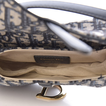 Christian Dior Oblique Mini Saddle Bag Blue 5 of 10