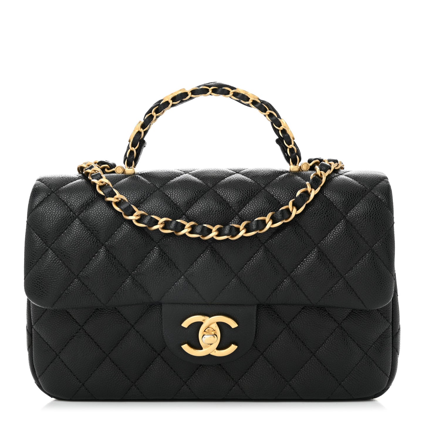 Caviar Quilted Small Handy CC Flap Black