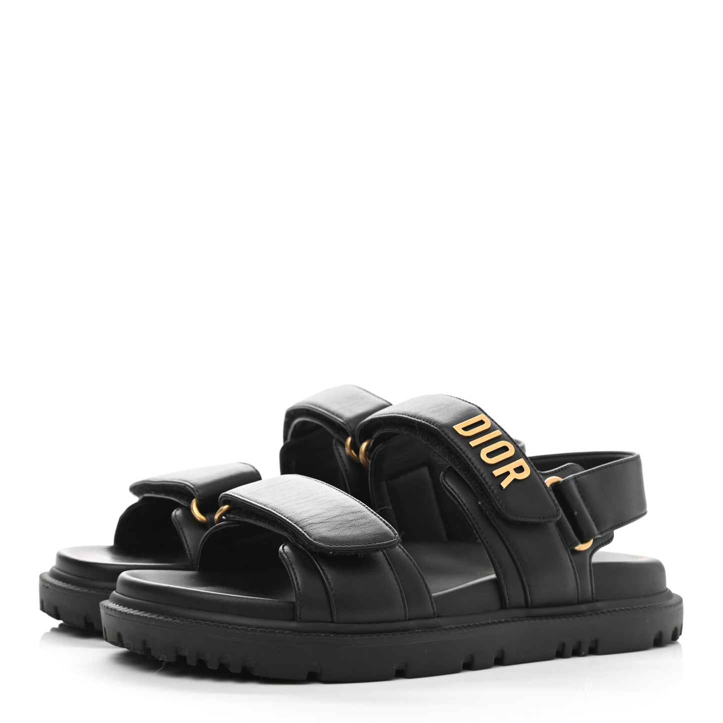 Lambskin Dioract 10mm Sandals 35 Black