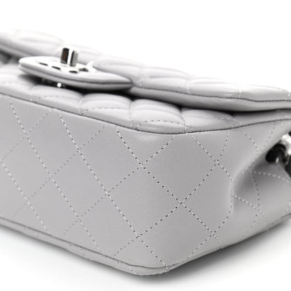 Chanel Lambskin Quilted Mini Rectangular Flap Grey 9 of 9