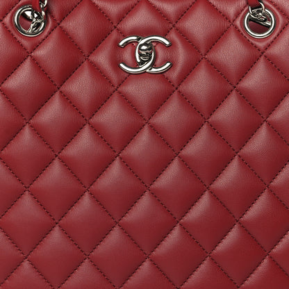 Chanel Calfskin Quilted Large Classic Shopping Tote Burgundy 8 of 11