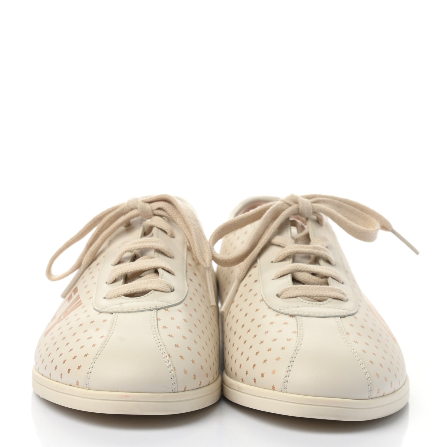 X SEGA Calfskin GUCCY Stars Womens Falacer Sneakers 42 White