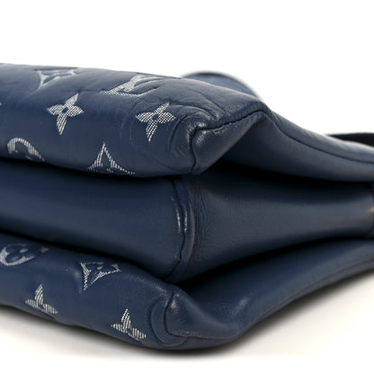 Louis Vuitton Lambskin Embossed Monogram Coussin PM Denim Blue 11 of 12