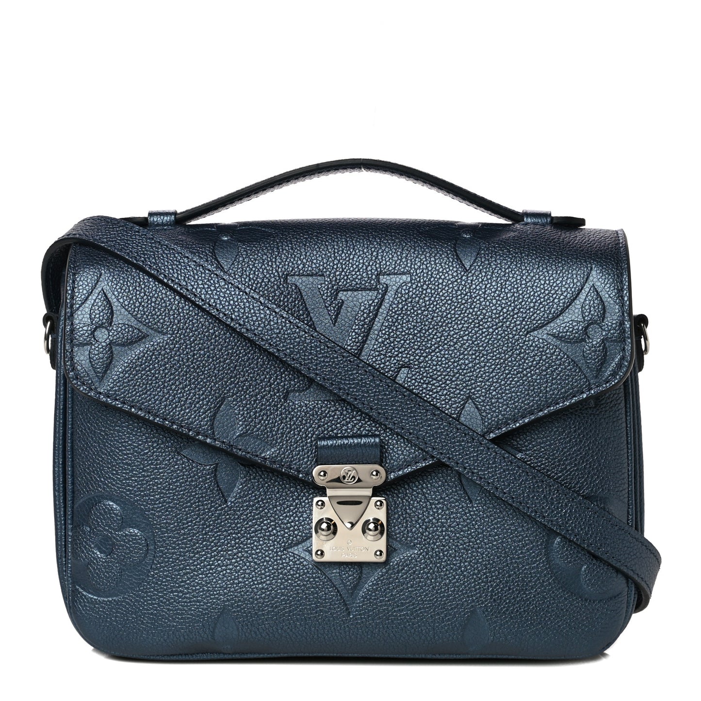 Metallic Empreinte Monogram Giant Pochette Metis Navy Nacre