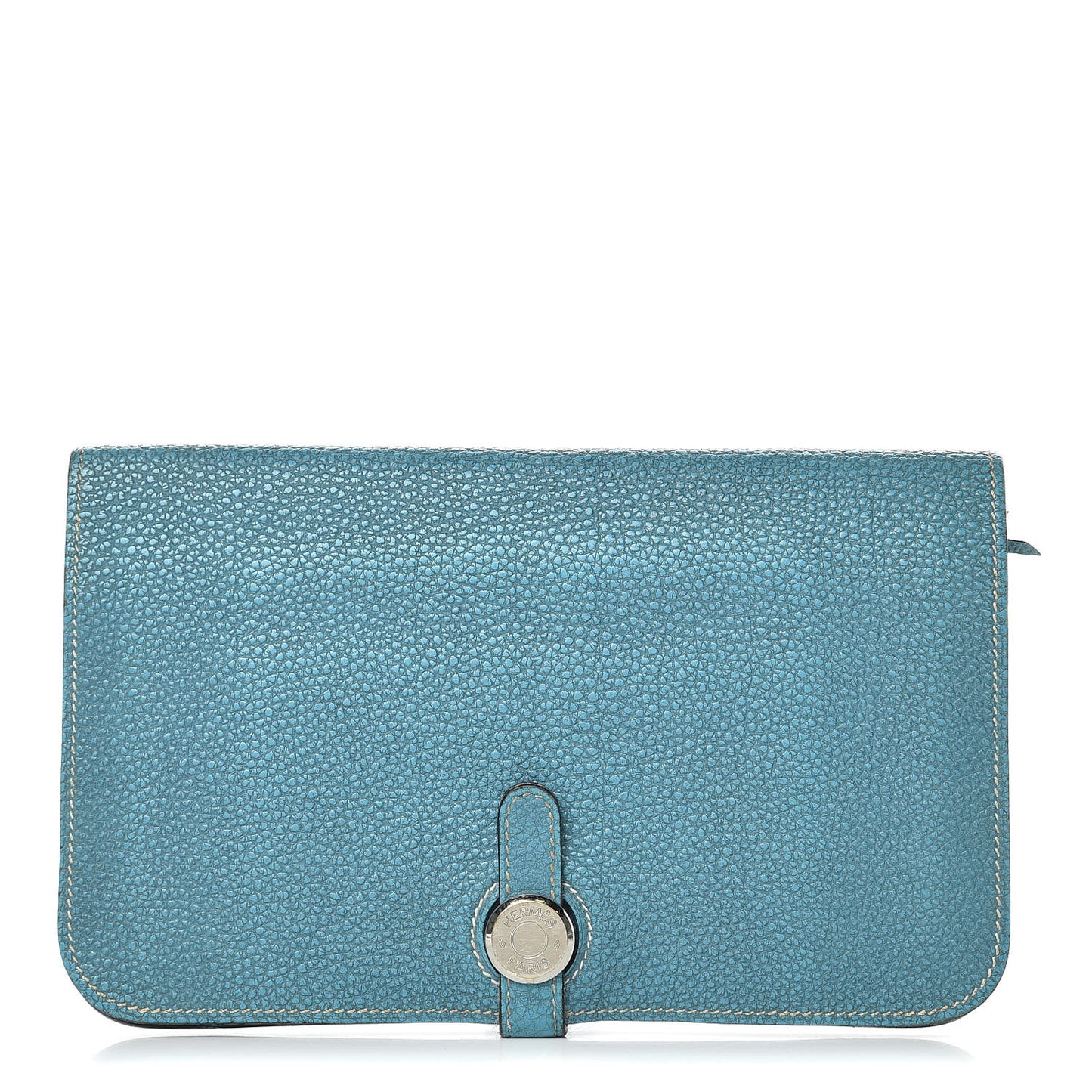 Togo Dogon Duo Wallet Blue Jean