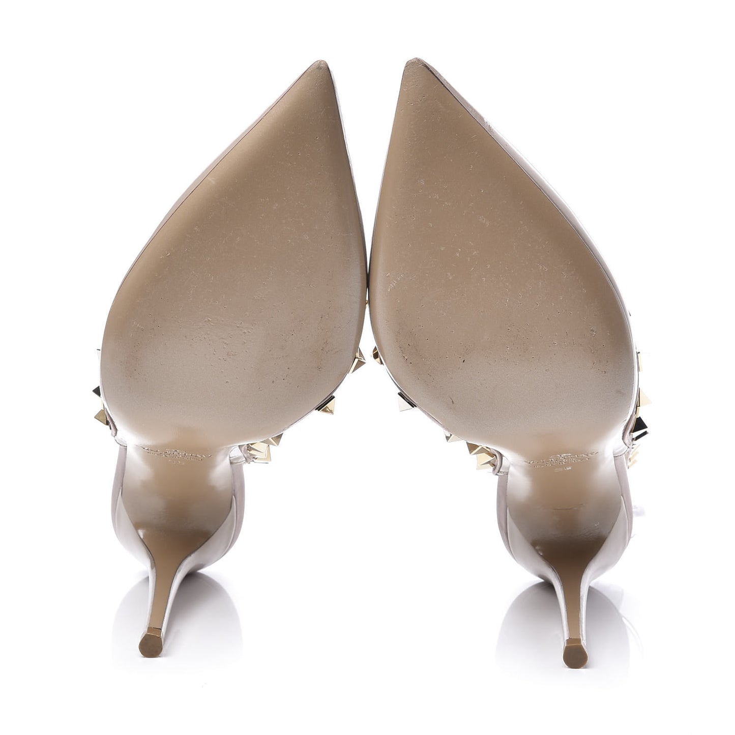 Patent Rockstud Ankle Strap 100mm Pumps 36 Poudre