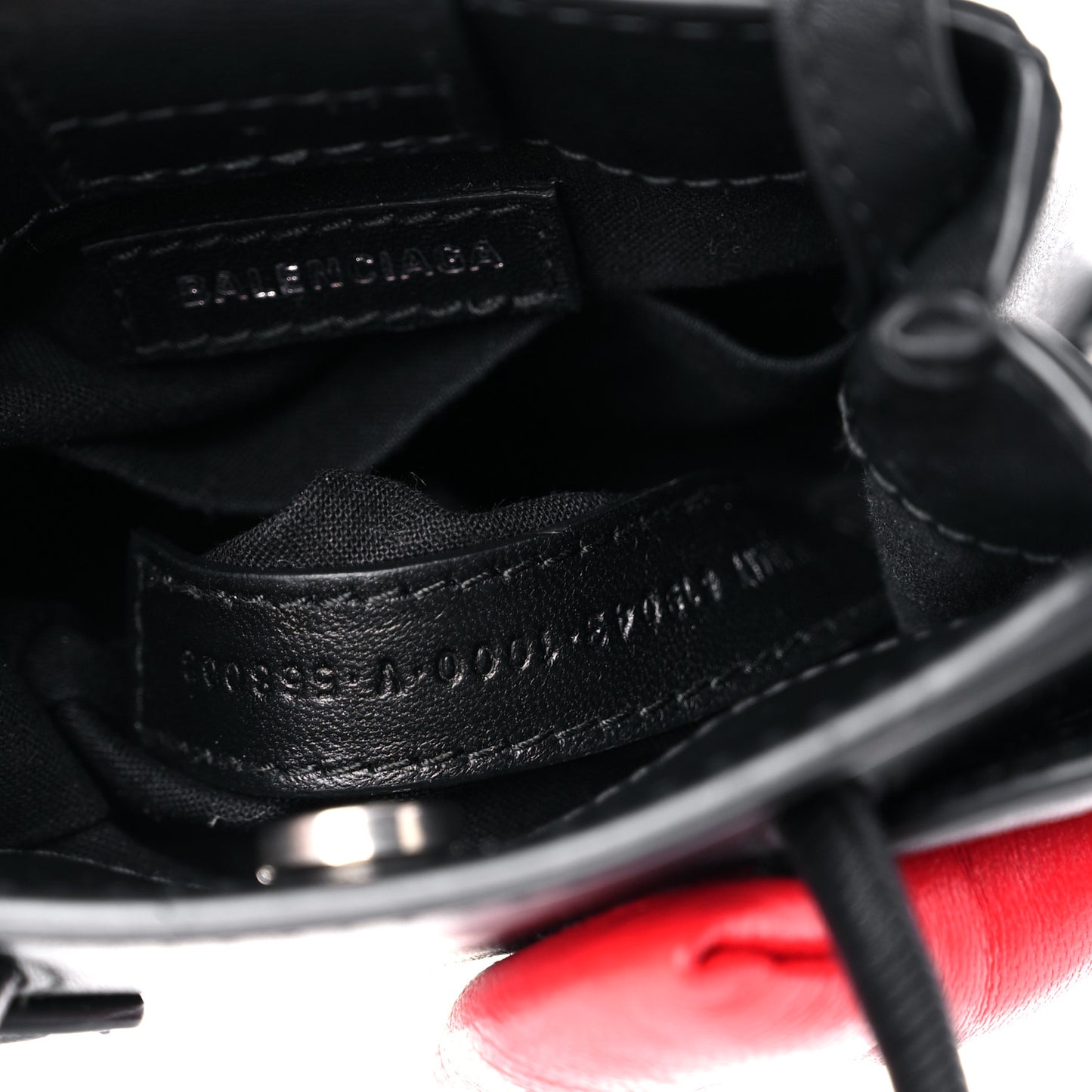 Calfskin Hello Kitty Phone Holder Bag Black