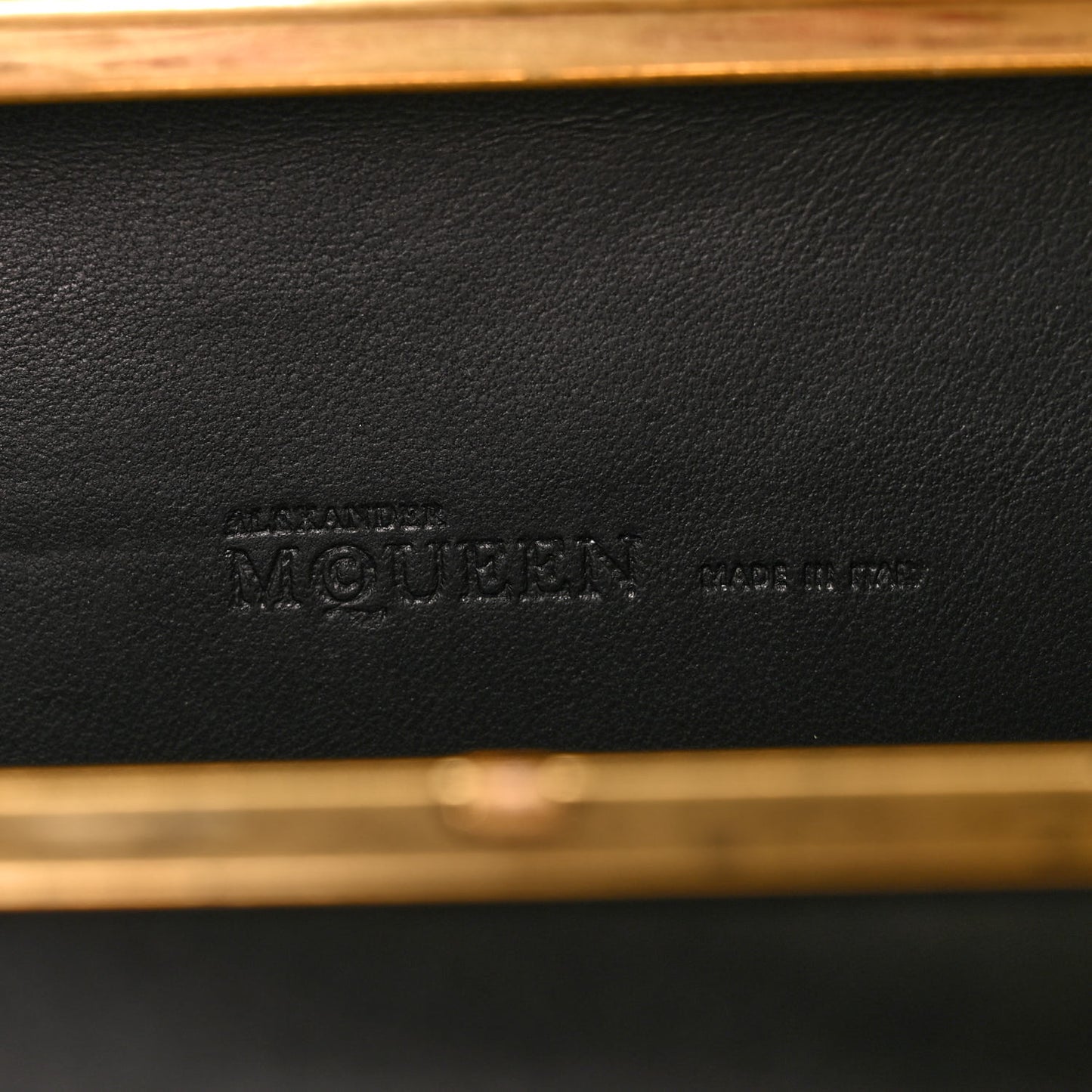 Satin Salamander Knuckle Box Clutch Black