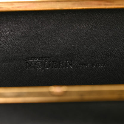Alexander McQueen Satin Salamander Knuckle Box Clutch Black 5 of 11