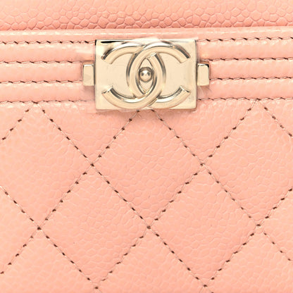 Chanel Caviar Quilted Boy Card Holder Light Pink 9 of 10