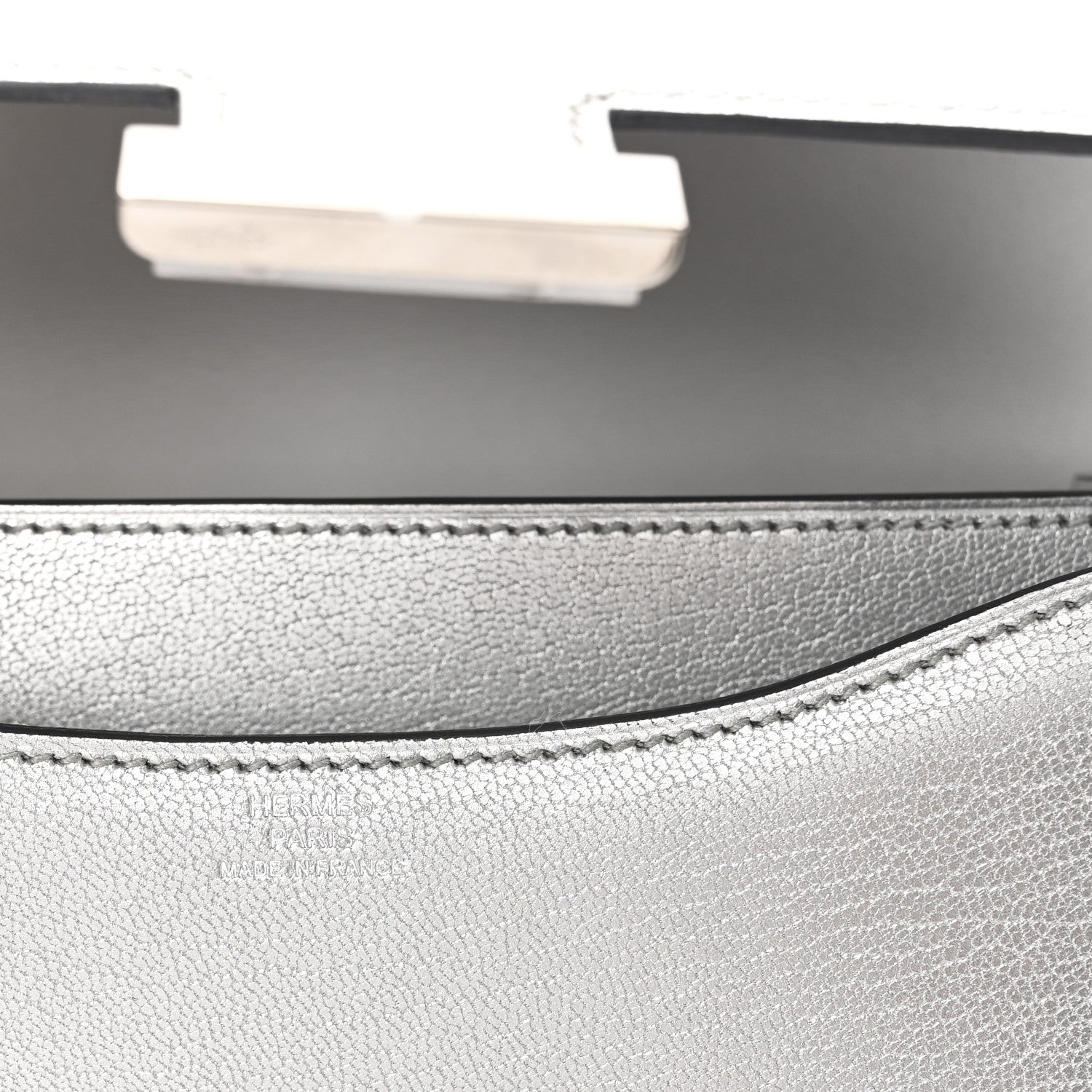 Hermes Metallic Chevre Chamkilight Constance 18 Argent 7 of 12