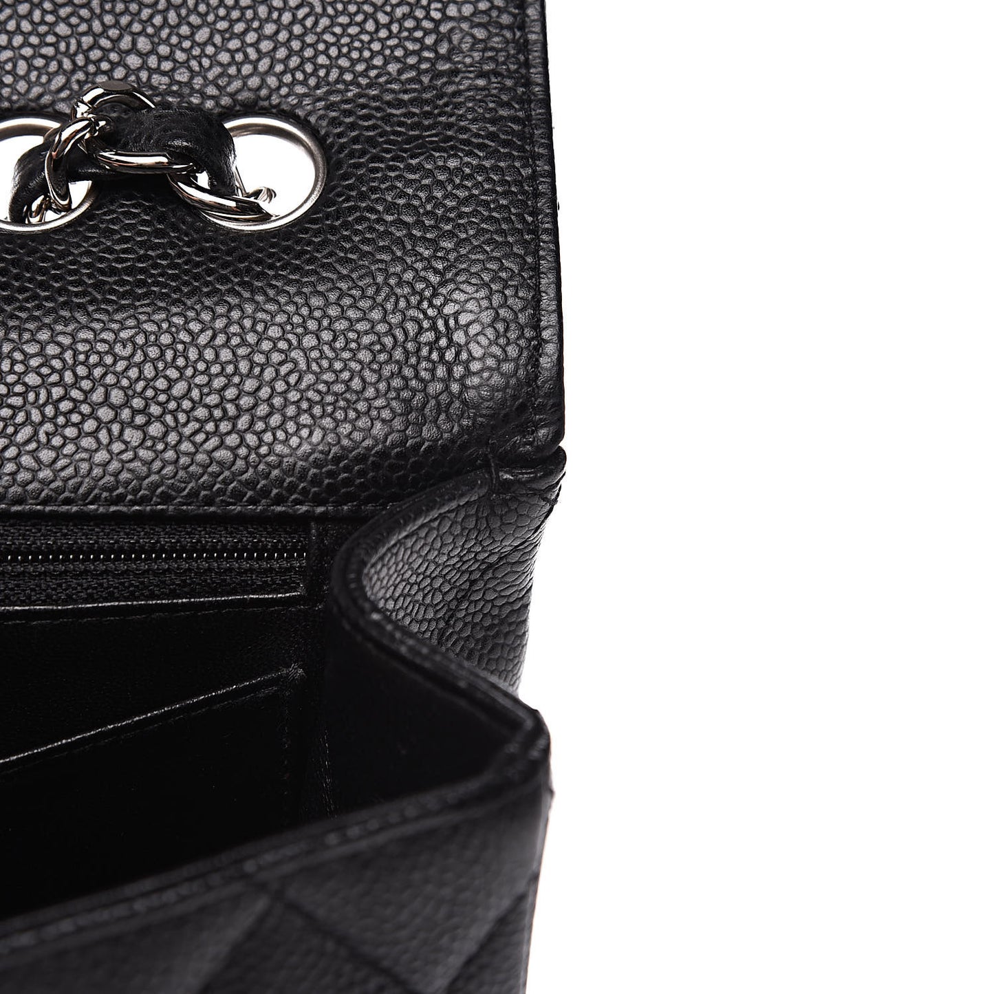 Caviar Quilted Jumbo Single Flap Black
