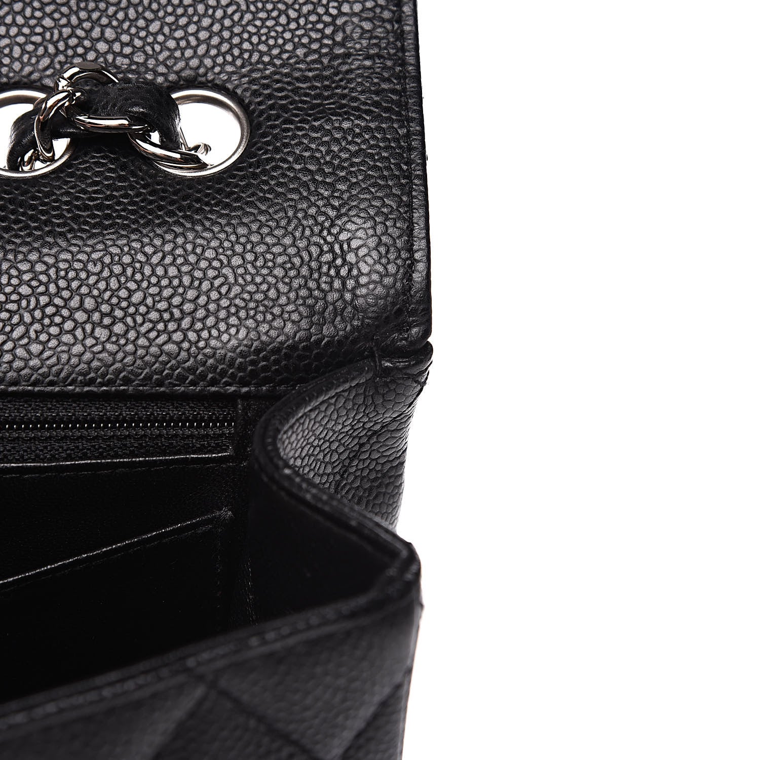 Chanel Caviar Quilted Jumbo Single Flap Black 10 of 12