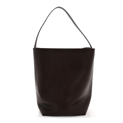 The Row Polished Saddle Calfskin Large N/S Park Tote Chestnut 1 of 10