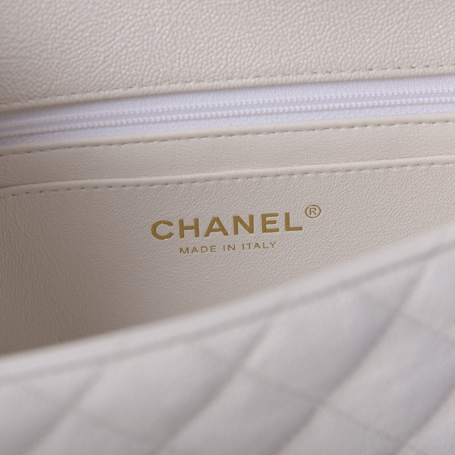 Chanel Caviar Quilted Mini Top Handle Rectangular Flap White 8 of 9