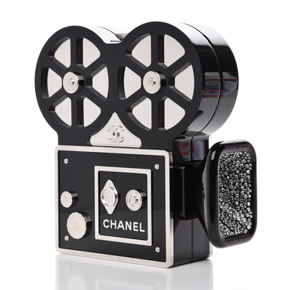 Chanel Plexiglass Crystal Buonasera Film Projector Minaudiere Clutch Black 5 of 14