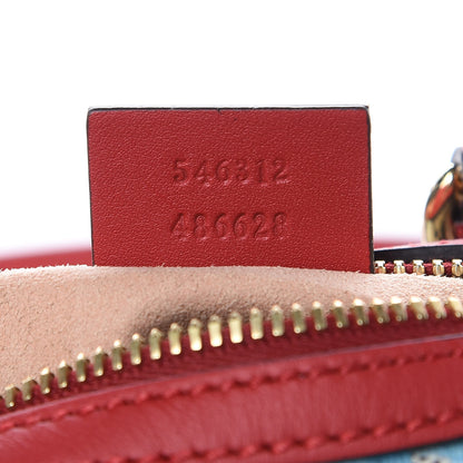 Gucci GG Supreme Monogram Blooms Mini Boston Navy Blue Hibiscus 7 of 9